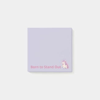 Geboren om op te vallen Cute Paarse Eenhoorn Post- Post-it® Notes