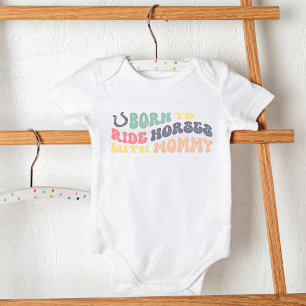 Geboren om paarden te rijden met mama leuke ruiter romper