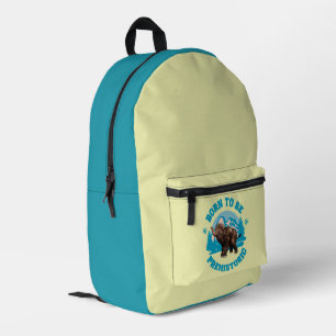 Geboren om prehistorische wollige mammoet Baby te  Bedrukte Rugzak