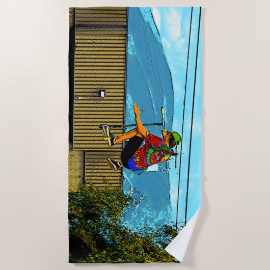 Geboren om Scoot- Stunt Scooter Trick Strandlaken (Voorkant)