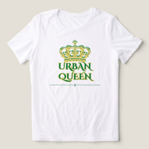 GEBOREN OM STADSKONINGIN TE ZIJN, Wit Groen Dames Tri-Blend Shirt
