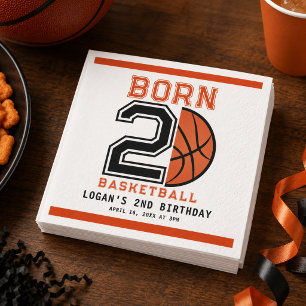 Geboren om te basketballen 2e verjaardagsfeestje servet
