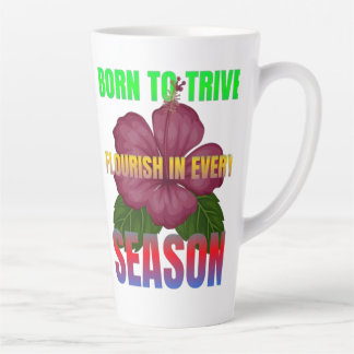 Geboren om te bloeien in elk seizoen latte mok