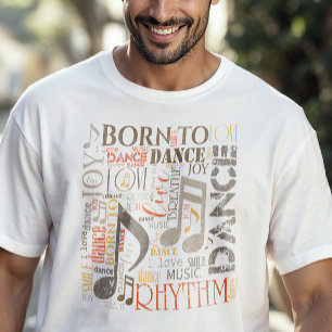 Geboren om te dansen Oranje/Bruin ID277 T-shirt