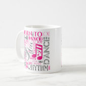 Geboren om te dansen Pink Grey ID277 Koffiemok (Voorkant links)