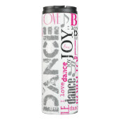 Geboren om te dansen Pink Grey ID277 Thermosbeker (Achterkant)