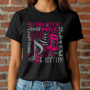 Geboren om te Dansen Roze/Wit ID277 T-shirt