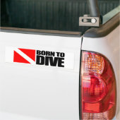 geboren om te duiken bumpersticker (Op Truck)