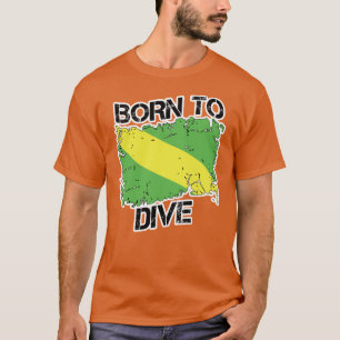 Geboren om te duiken Nitrox-vlag T-shirt