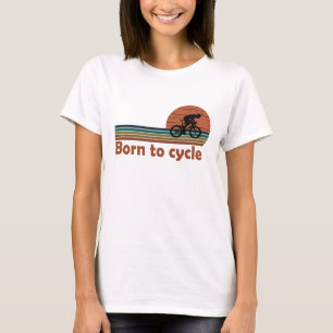 Geboren om te fietsen  fietsen gezegde t-shirt