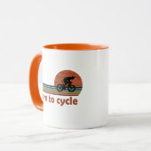  geboren om te fietsen mok (Voorkant links)