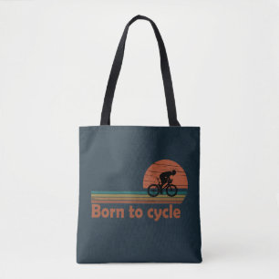 Geboren om te fietsen - MTB Mountainbiken Grappig Draagtas