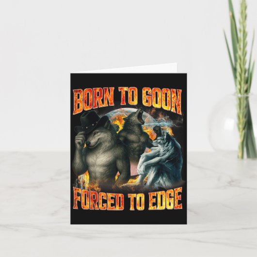 Geboren om te gaan Gedwongen om te edgen Funny Alp Kaart (Voorkant)