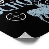 Geboren om te gaan jagen gedwongen school grappige poster (Hoek)