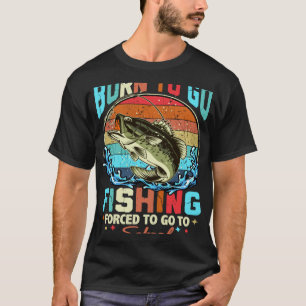Geboren om te gaan vissen Baars Vis Visser Mannen T-shirt