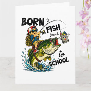 Geboren om te gaan vissen Gedwongen om naar school Kaart