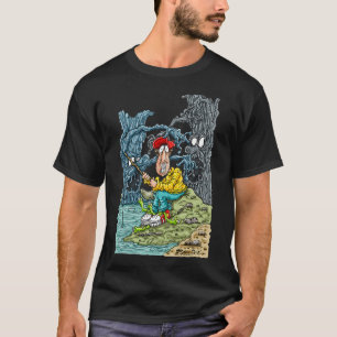 GEBOREN OM TE GAAN VISSEN GEDWONGEN OM NAAR SCHOOL T-SHIRT