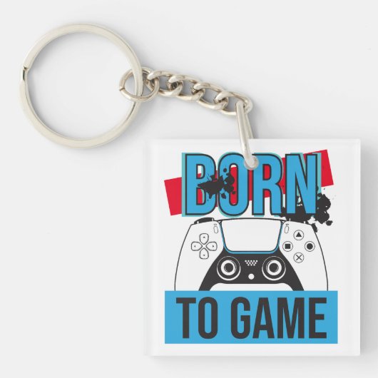 GEBOREN OM TE GAMEN MET MIJN CONSOLE SLEUTELHANGER (voorkant)