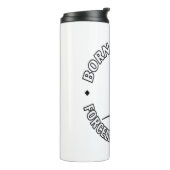 Geboren om te golfen gedwongen om te werken T-Shir Thermosbeker (Gedraaid links)