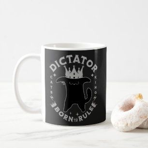 Geboren om te heersen Grappig kat ontwerp Koffiemok
