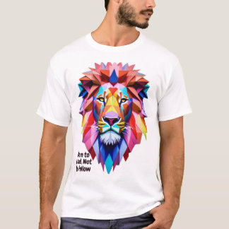 Geboren om te leiden, niet om te volgen Leeuw Geom T-shirt