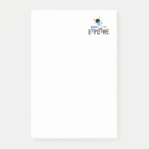 Geboren om te Ontdekken Schattige Astronaut Notiti Post-it® Notes