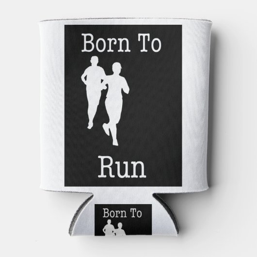 Geboren om te rennen blikjeskoeler (Voorkant)