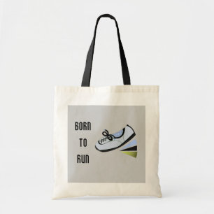 Geboren om te rennen tote bag