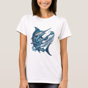 Geboren om te shredden – Ocean Rock Guitar Marlin T-shirt