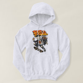 Geboren om te Skaten Gedwongen om te Studeren Grap Hoodie