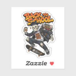 Geboren om te Skaten Gedwongen om te Studeren Grap Sticker