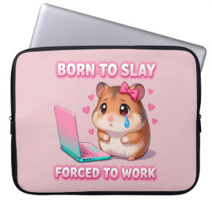 Geboren om te slachten, gedwongen om te werken Gra Laptop Sleeve