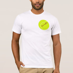 Geboren om te spelen, met tennisbal t-shirt