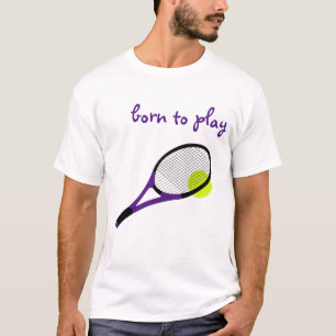 Geboren om te spelen, Tennis Ball en Racquet, Tren T-shirt