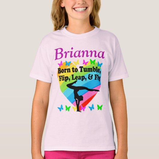 GEBOREN OM TE TUIMELEN, SPRINGEN EN VLIEGEN GEPERS T-SHIRT (Voorkant)