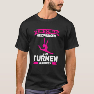 Geboren om te turnen schoolkind turnen t-shirt