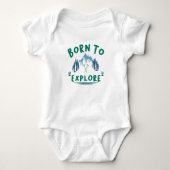 Geboren om te verkennen Adventure Enthusiast Gear Romper (Voorkant)