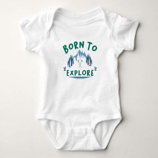 Geboren om te verkennen Adventure Enthusiast Gear Romper (Voorkant)