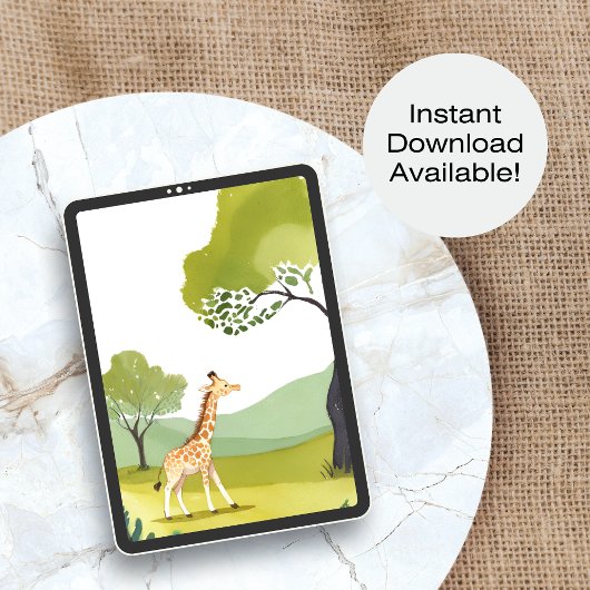 Geboren om te verkennen | Giraffe Waterverf Nurser Poster