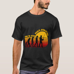 Geboren om te vissen – De evolutie van de mens â T-shirt
