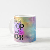 Geboren om te winkelen Mok (Voorkant links)