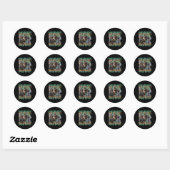 Geboren om te worden gedwongen om grappige gorilla ronde sticker (Vel)
