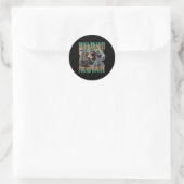 Geboren om te worden gedwongen om grappige gorilla ronde sticker (Tas)