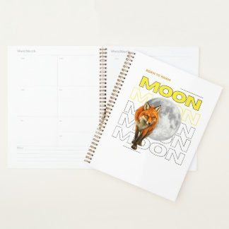 Geboren om te zwerven Vos Maan Schetsboek Planner