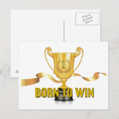 Geboren om trofee Briefkaart te winnen (Voorkant / Achterkant)