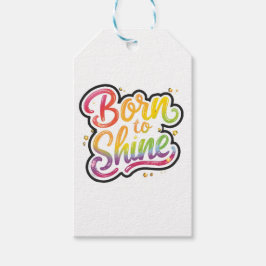 Geboren om trots te zijn | LGBTQ Regenboog Citaat Cadeaulabel