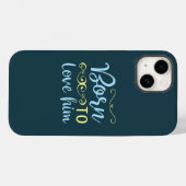 Geboren om van Him Cute Script te houden Religieuz Case-Mate iPhone Case (Achterkant (horizontaal))