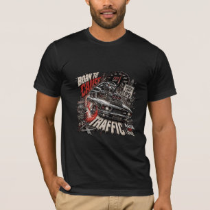 GEBOREN OM VERKEER TE VEROORZAKEN – Chrome Panther T-shirt