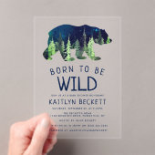 Geboren om vrij Baby shower te zijn Acryl Uitnodigingen (Insitu (Draagbaar))