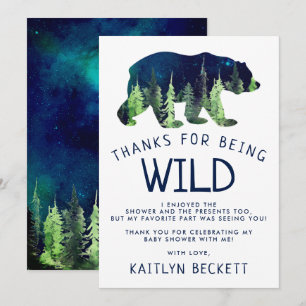 Geboren om vrij Baby shower te zijn Bedankkaart